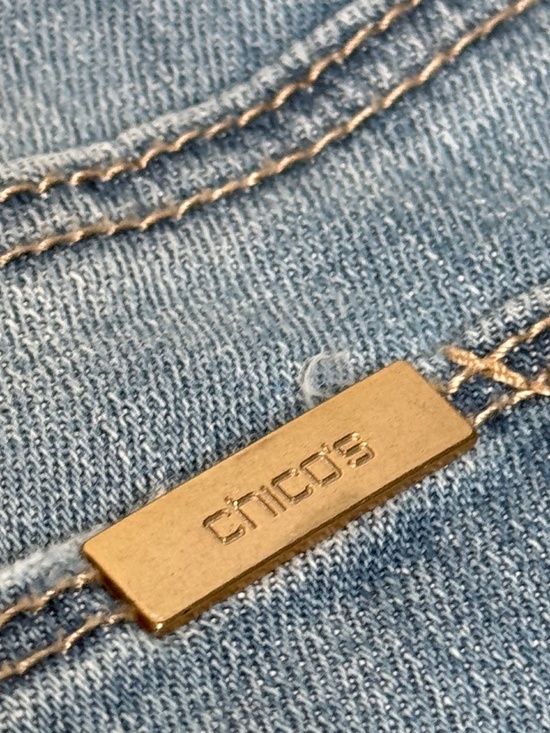 Chico's Patchwork and Jeweled Girlfriend Jeans - Picture 7 of 12